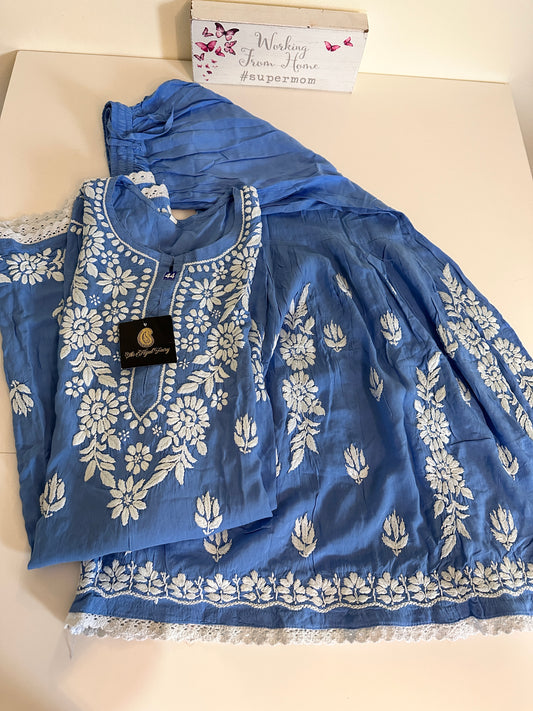Cornflower Blue - Modal Gharara Set