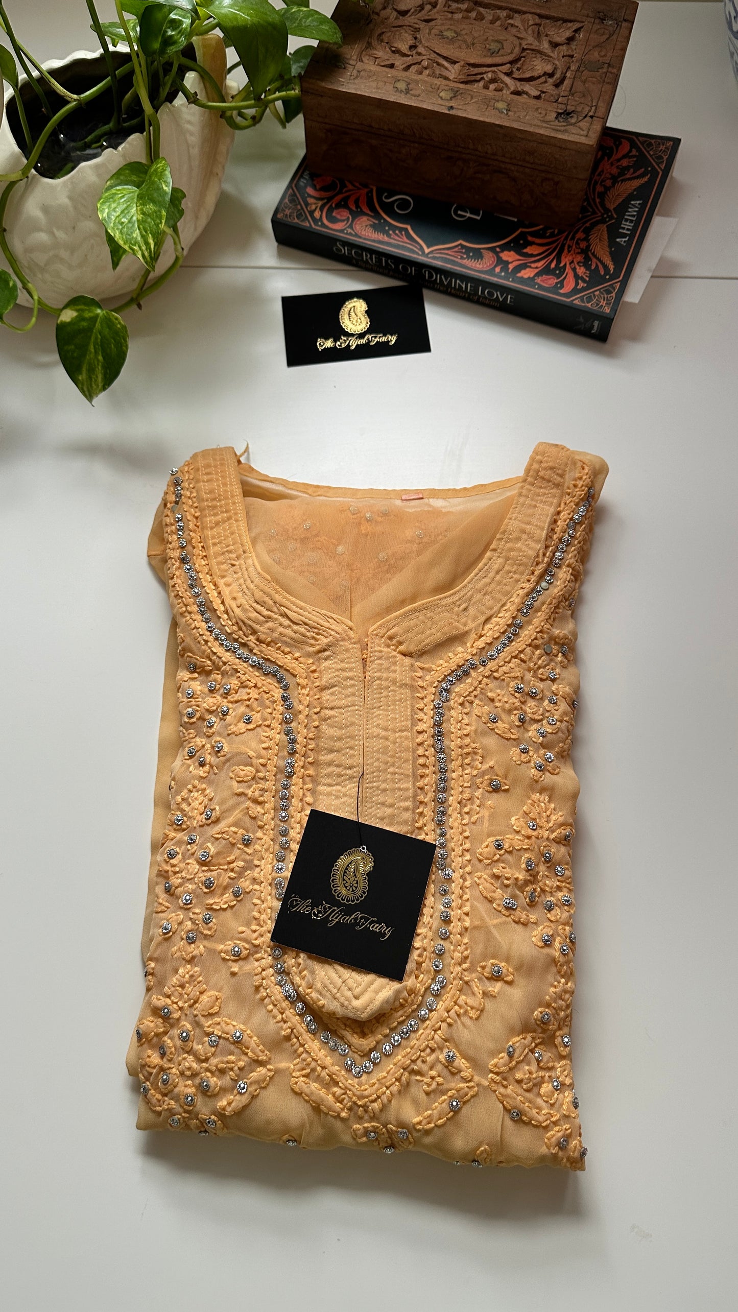 Georgette Stone Kurta- Mango
