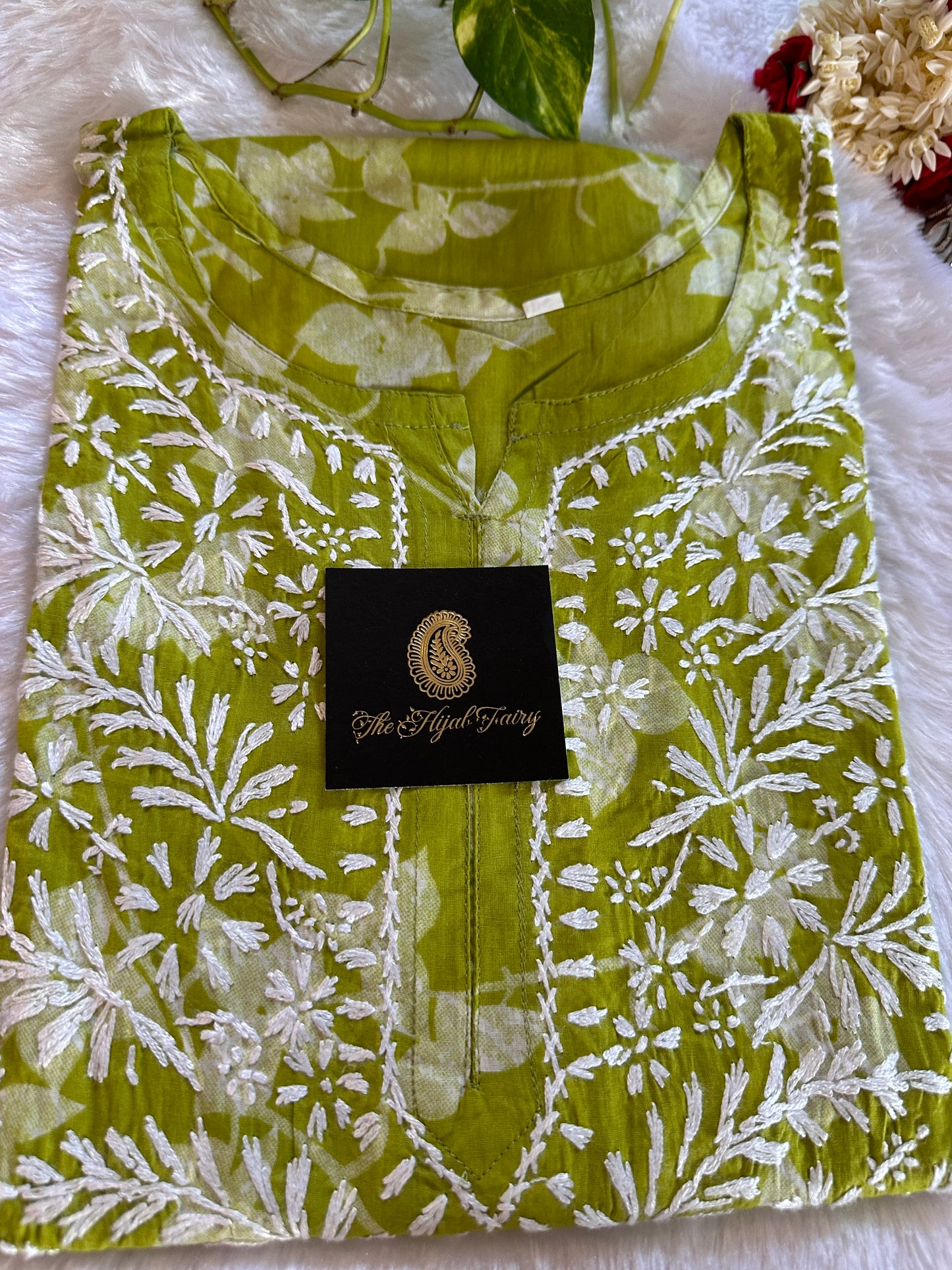 Mulmul Printed Kurti- Green 3
