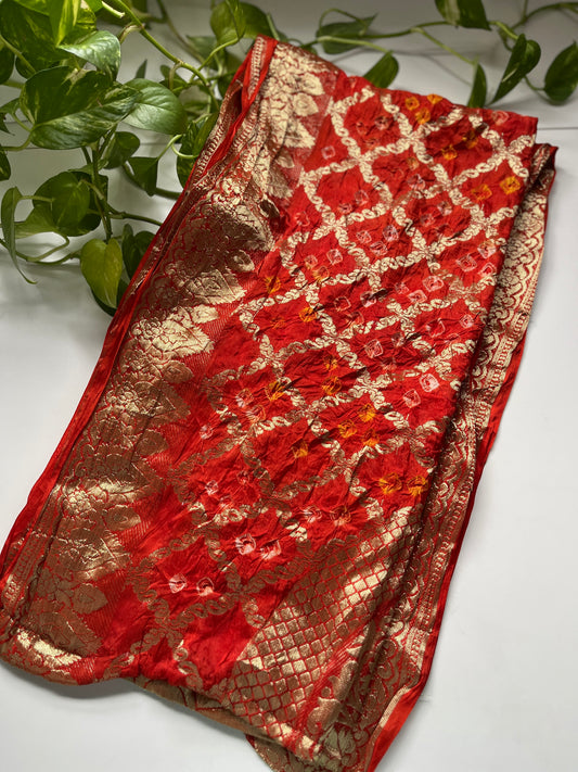Gaji Soie Gharchola Dupatta ROUGE