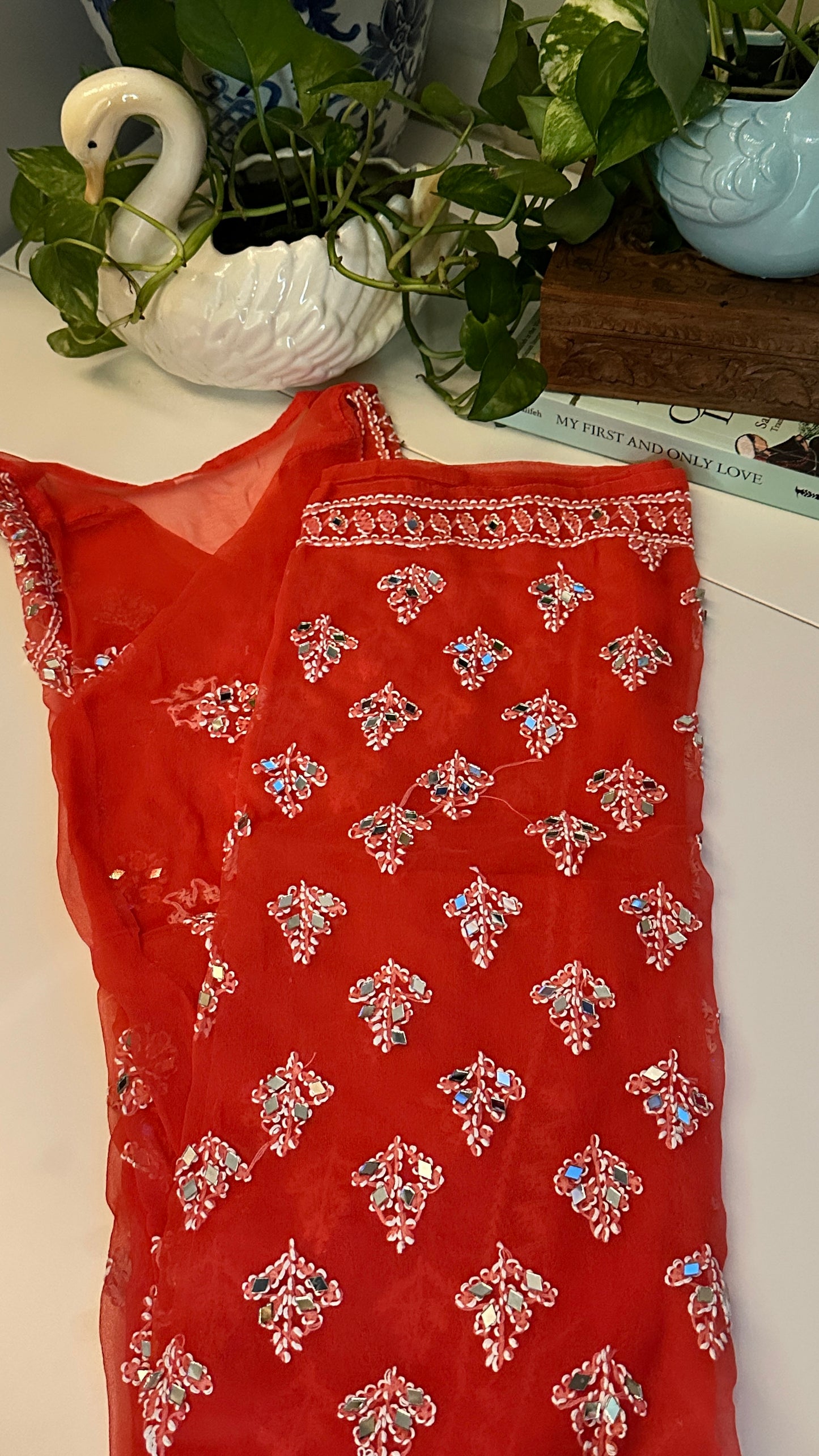 Coral - Georgette Mirror Kurta