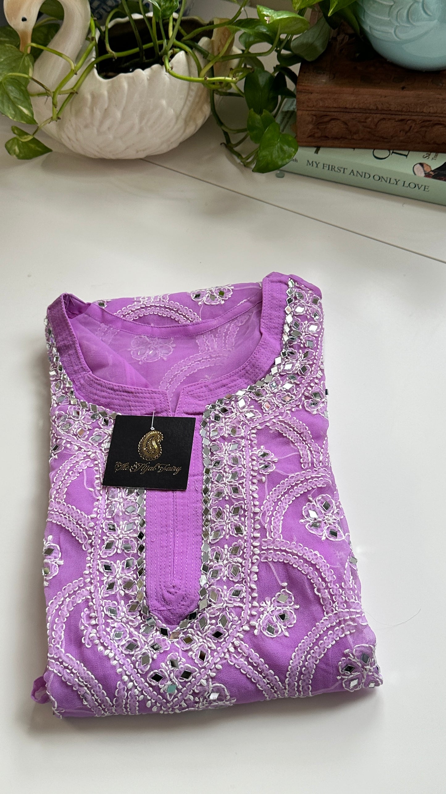 Lilac - Georgette Mirror Kurta