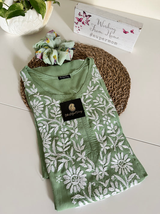 Pista Green - Modal Straight Kurta