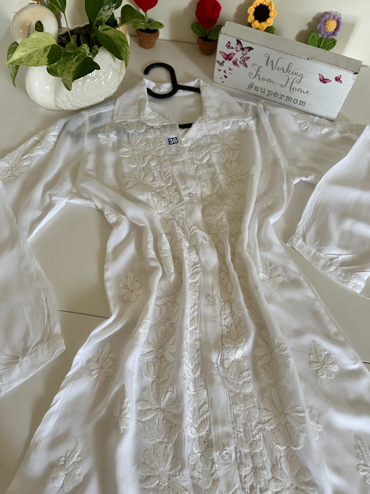 White - Modal Madhuri Short Shirt