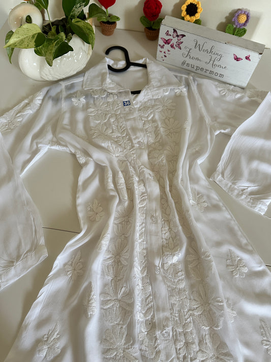 White - Modal Madhuri Short Shirt