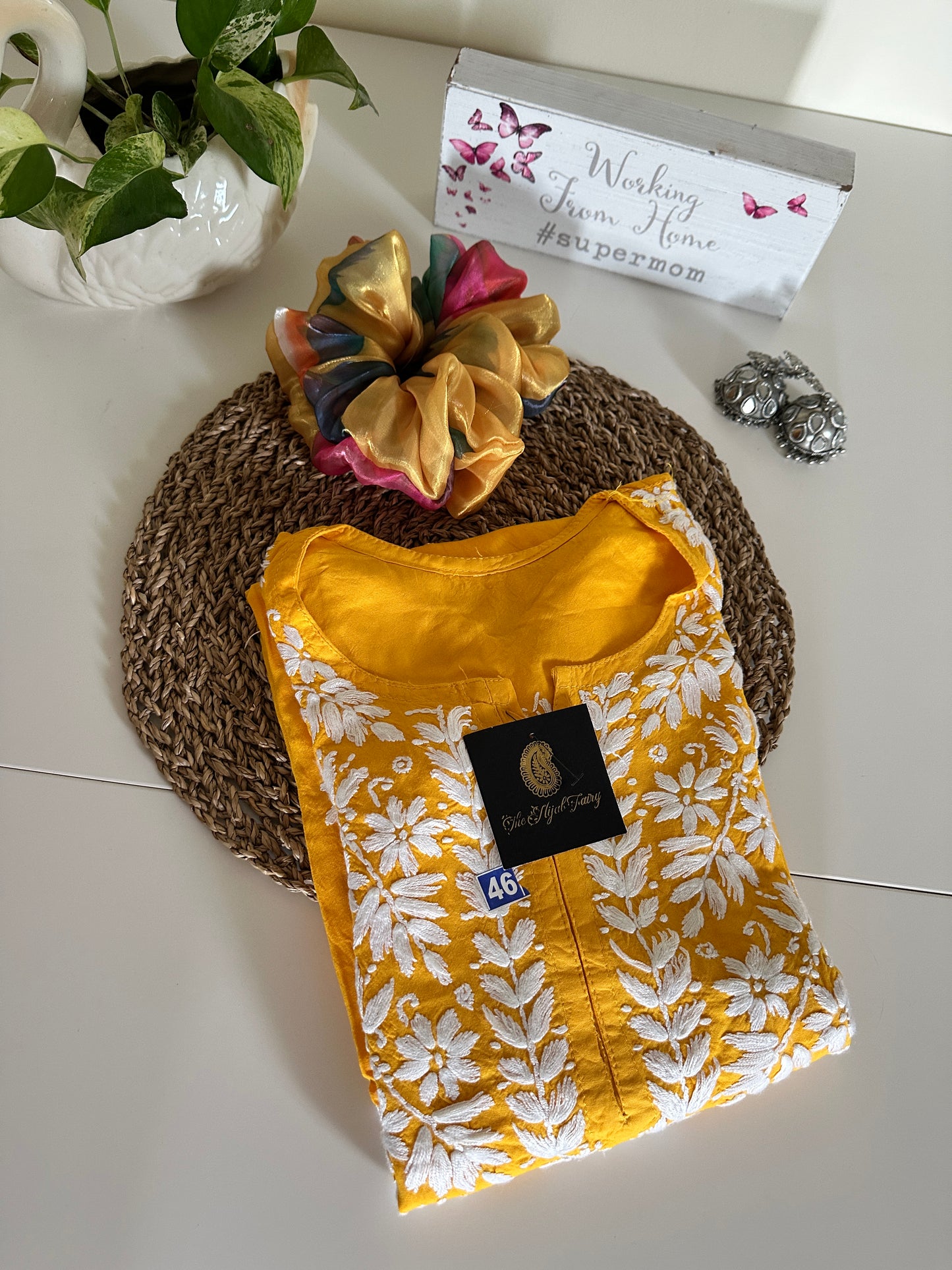 Mango Yellow - Modal Straight Long Kurta