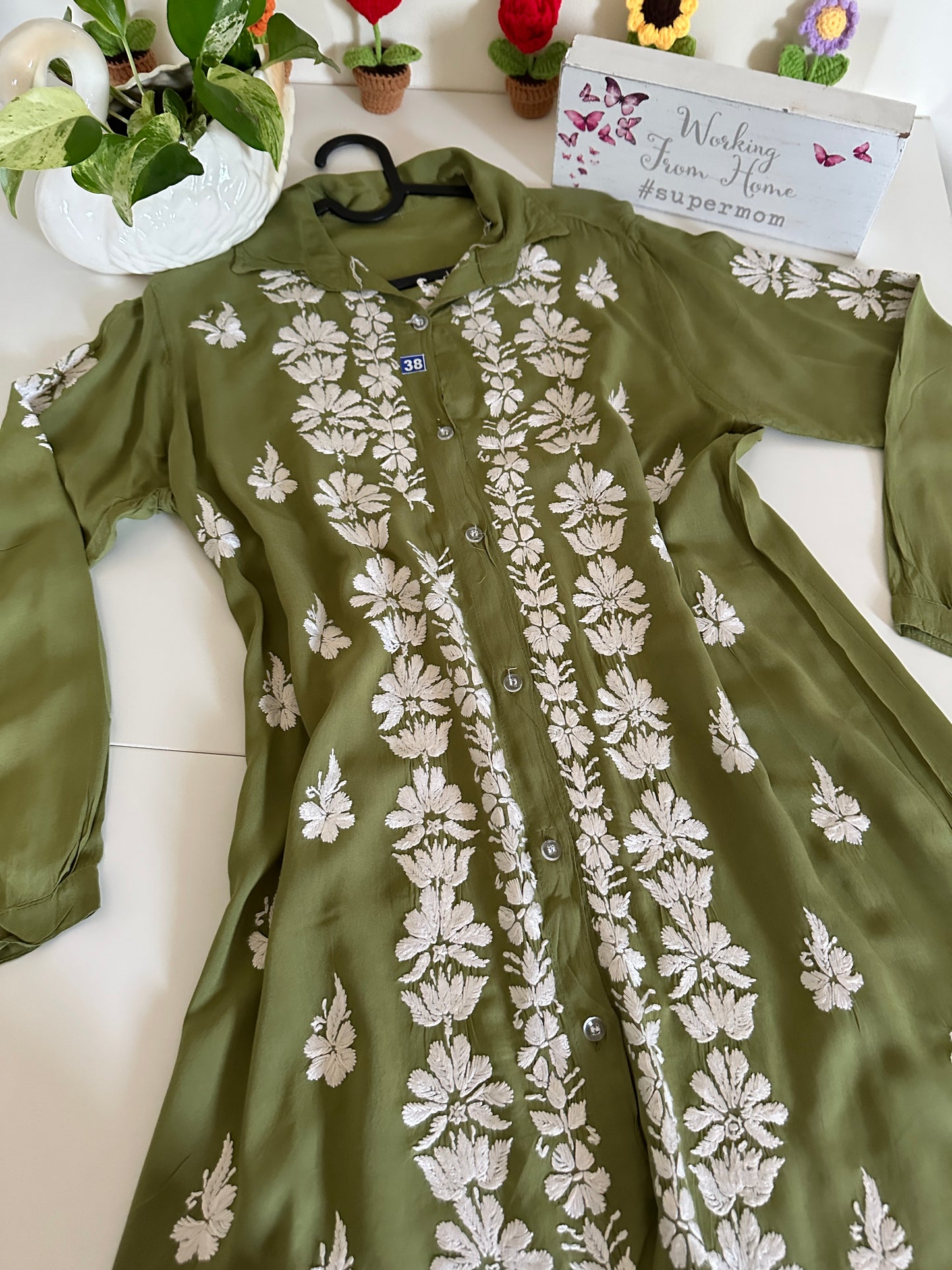 Olive Green - Modal Madhuri Short Shirt