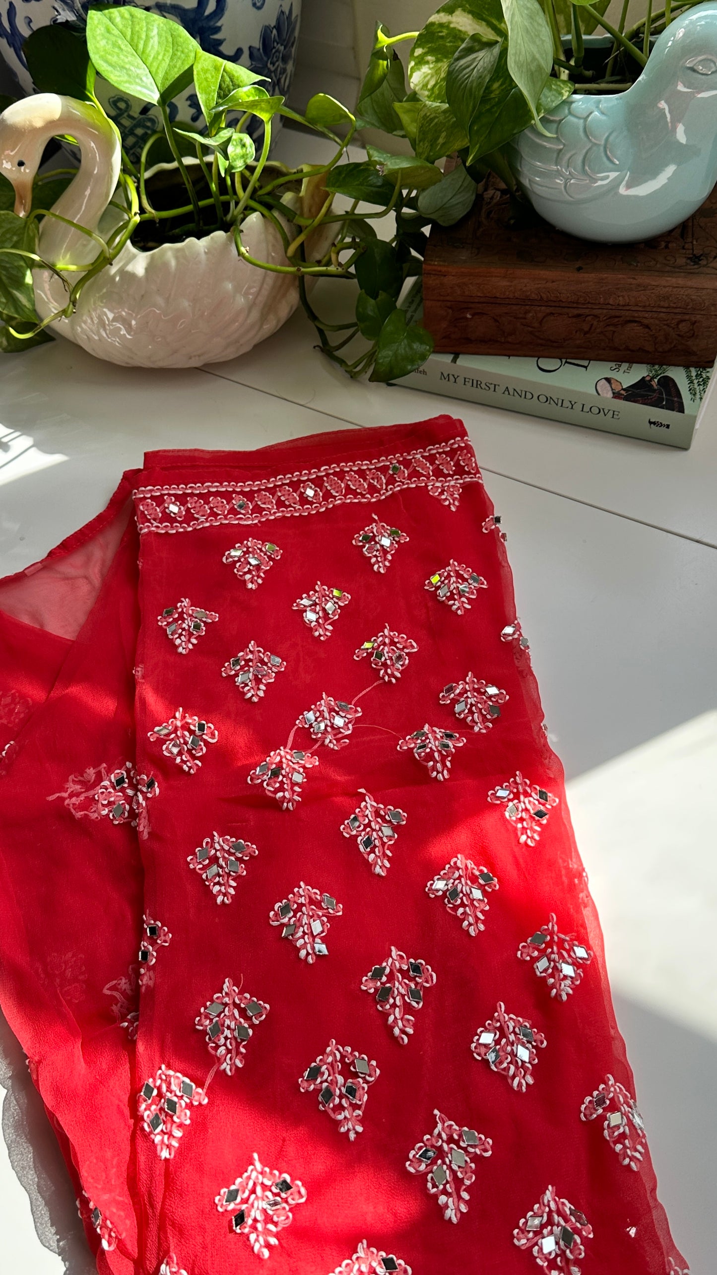 Coral - Georgette Mirror Kurta