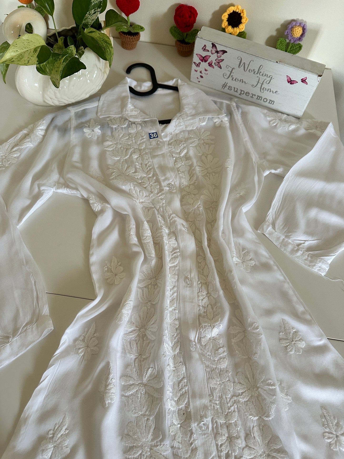 White - Modal Madhuri Short Shirt