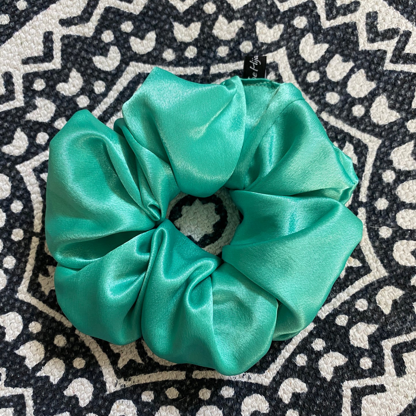Emerald Sea Satin Scrunchie