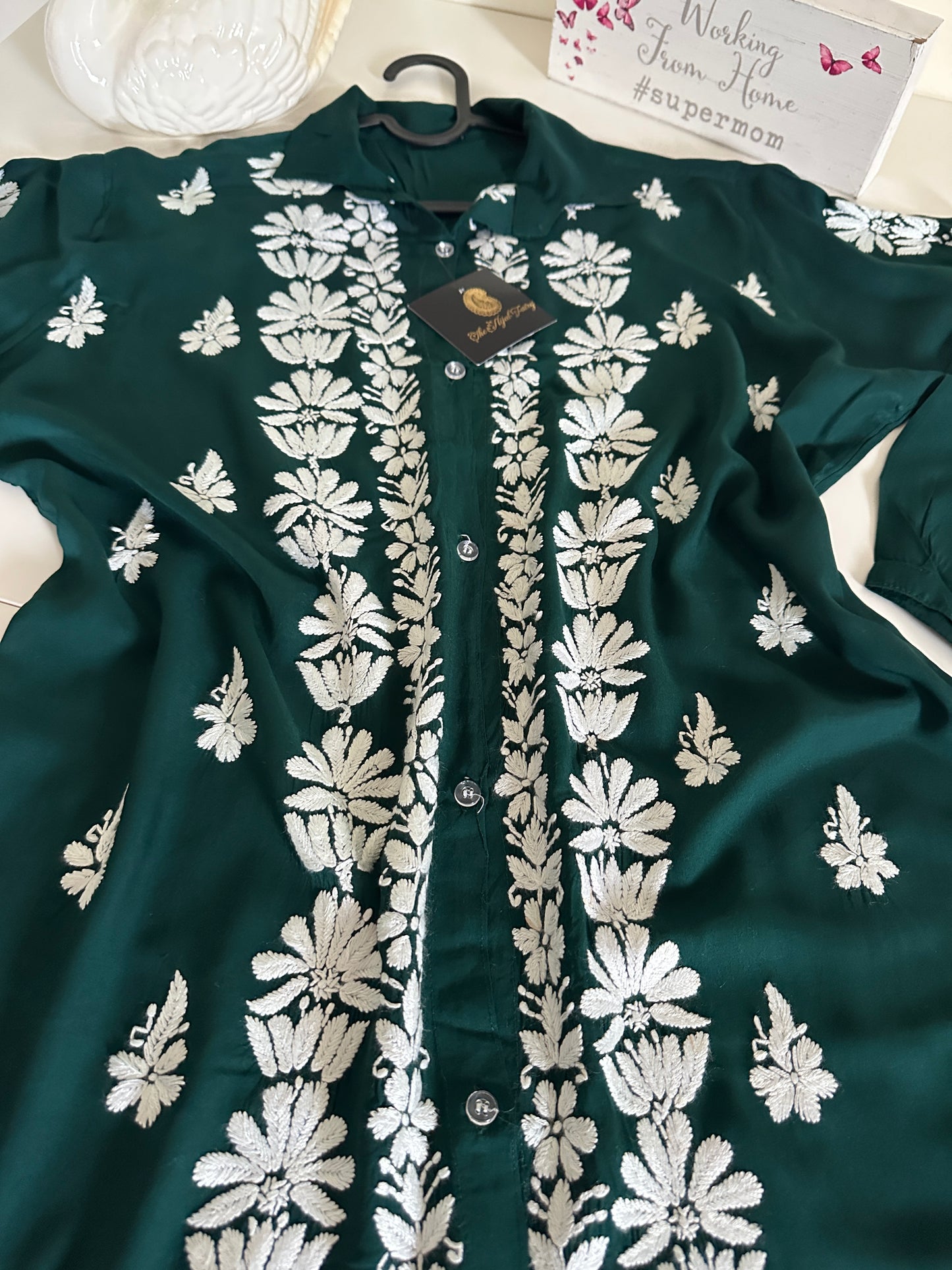 Dark Green - Modal Madhuri Short Shirt