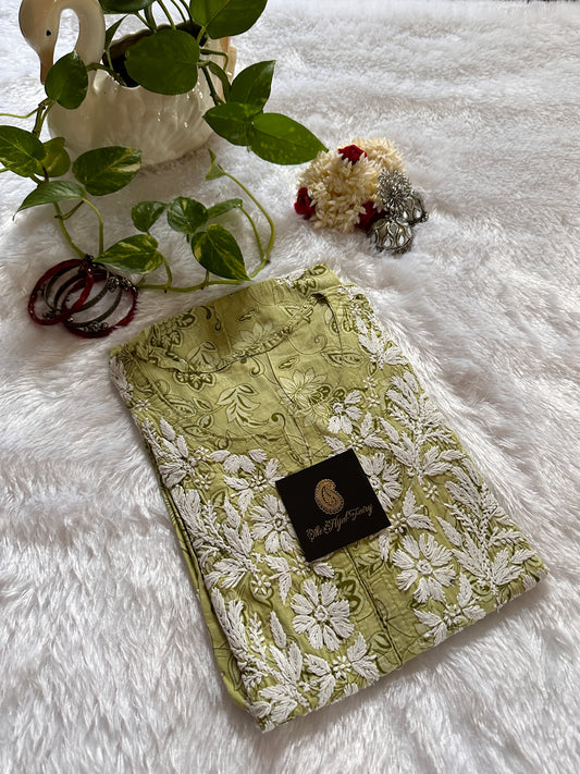 Mulmul Printed Kurti- Green 2