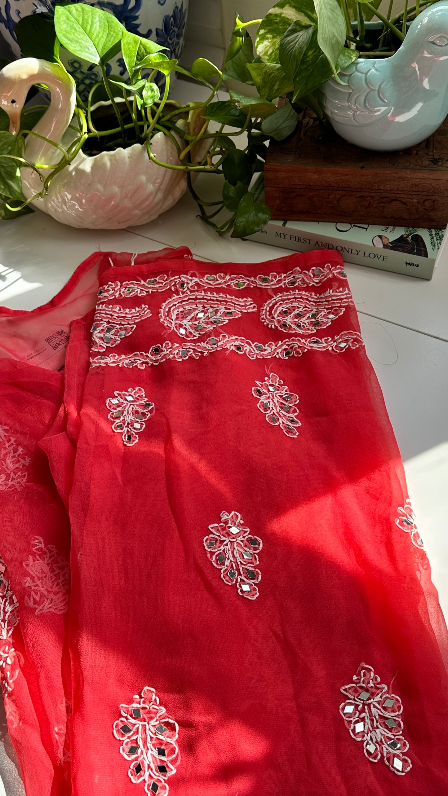 Coral - Georgette Mirror Kurta