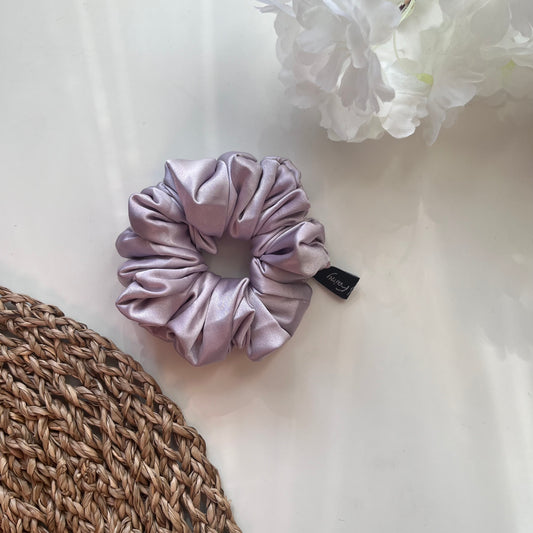 Lavender Silk Satin Scrunchie