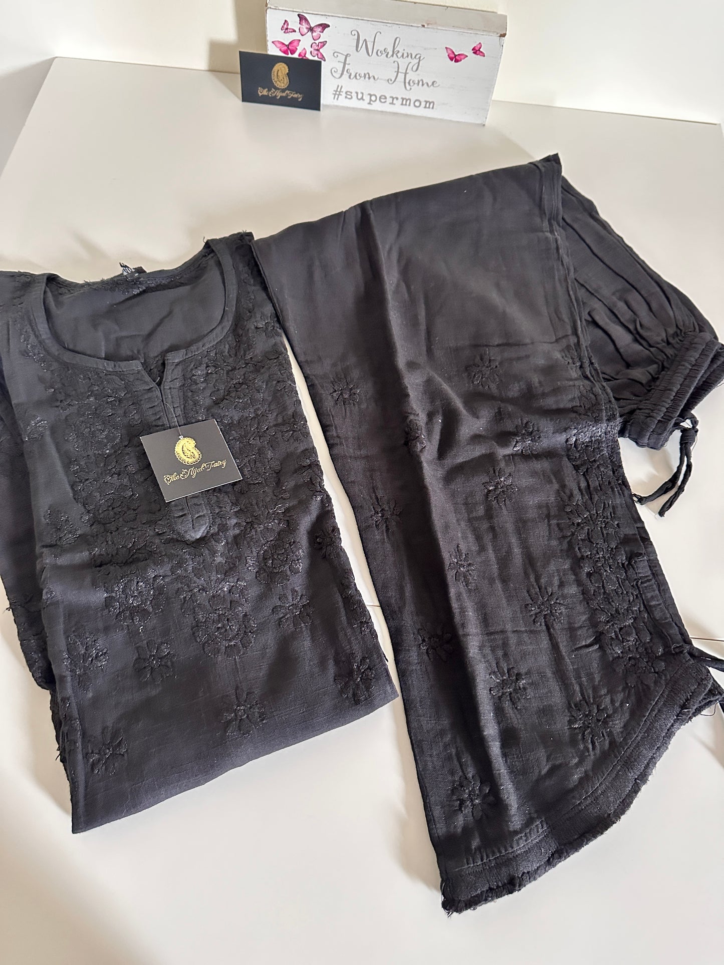 Black - Cotton Dhoti Co-ord Set