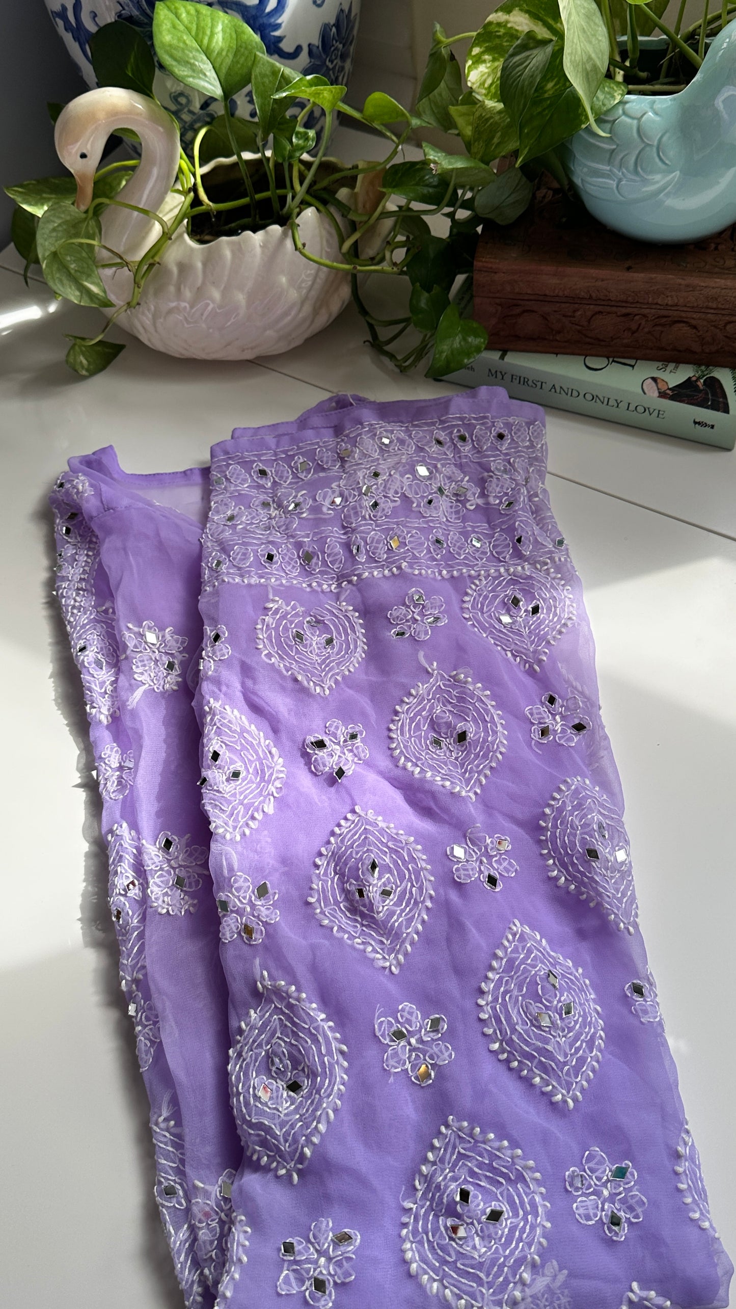 Lavender - Georgette Mirror Kurta