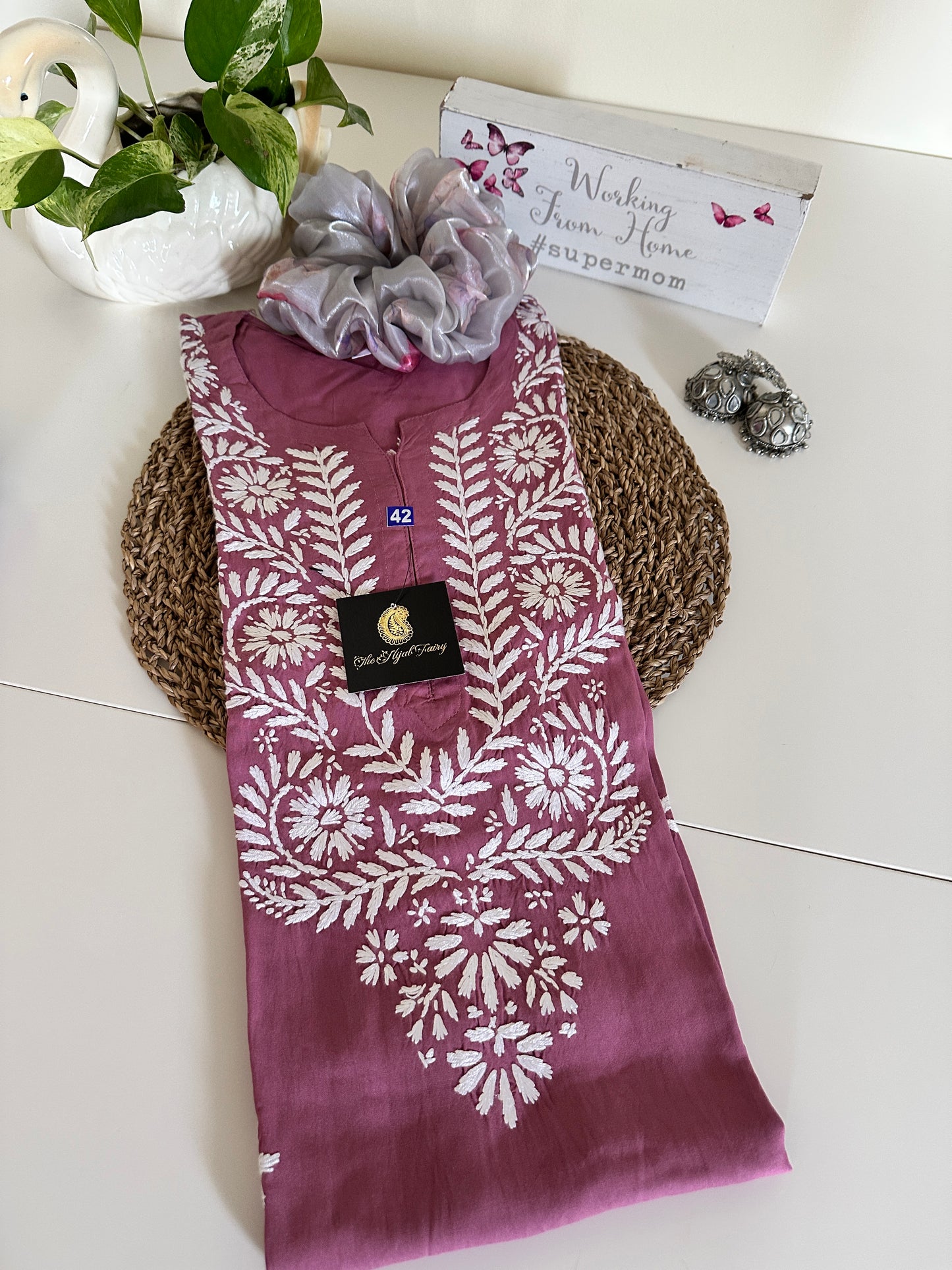 Mauve - Modal Straight Kurta
