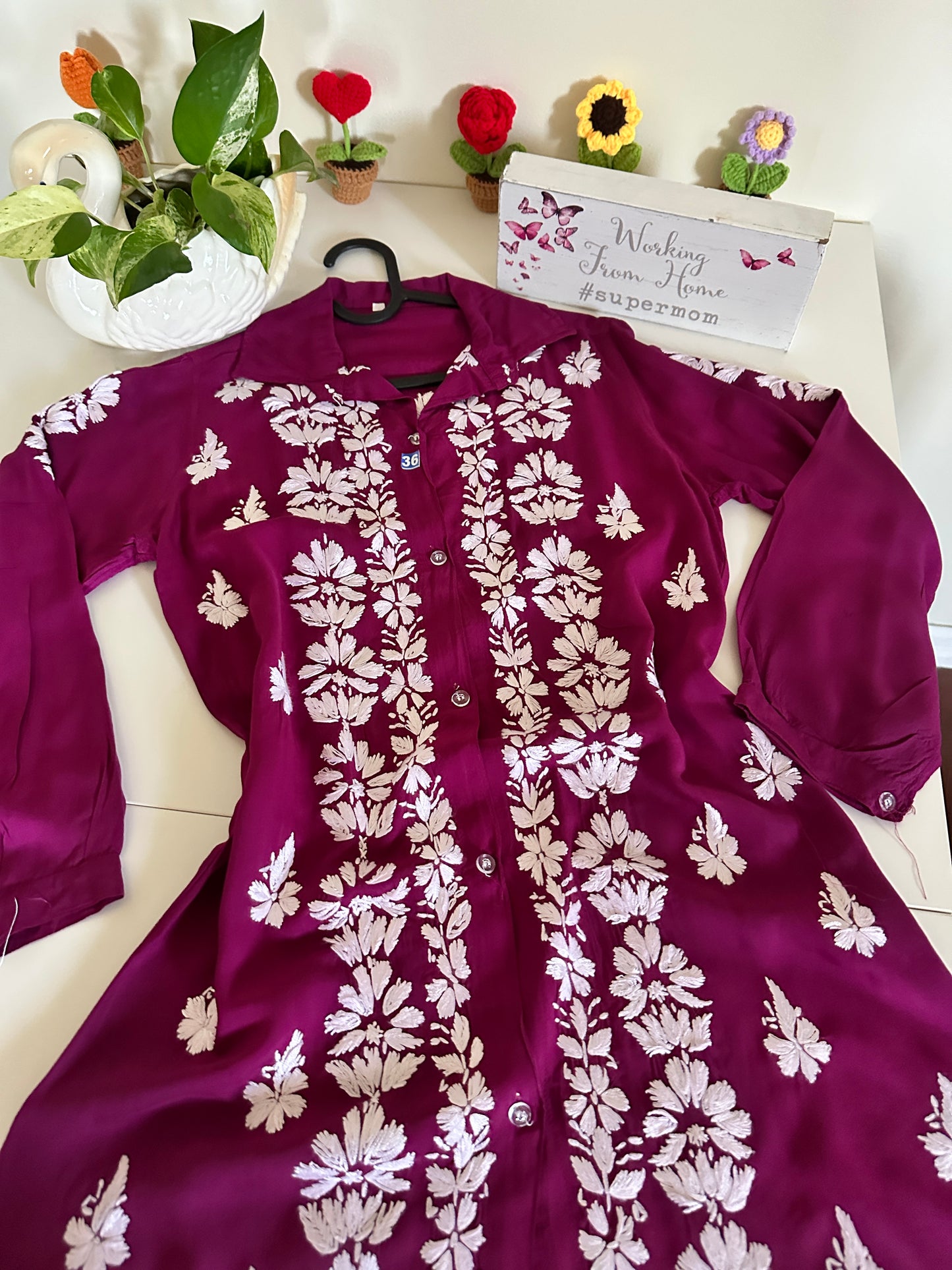 Wine - Modal Madhuri Short Shirt