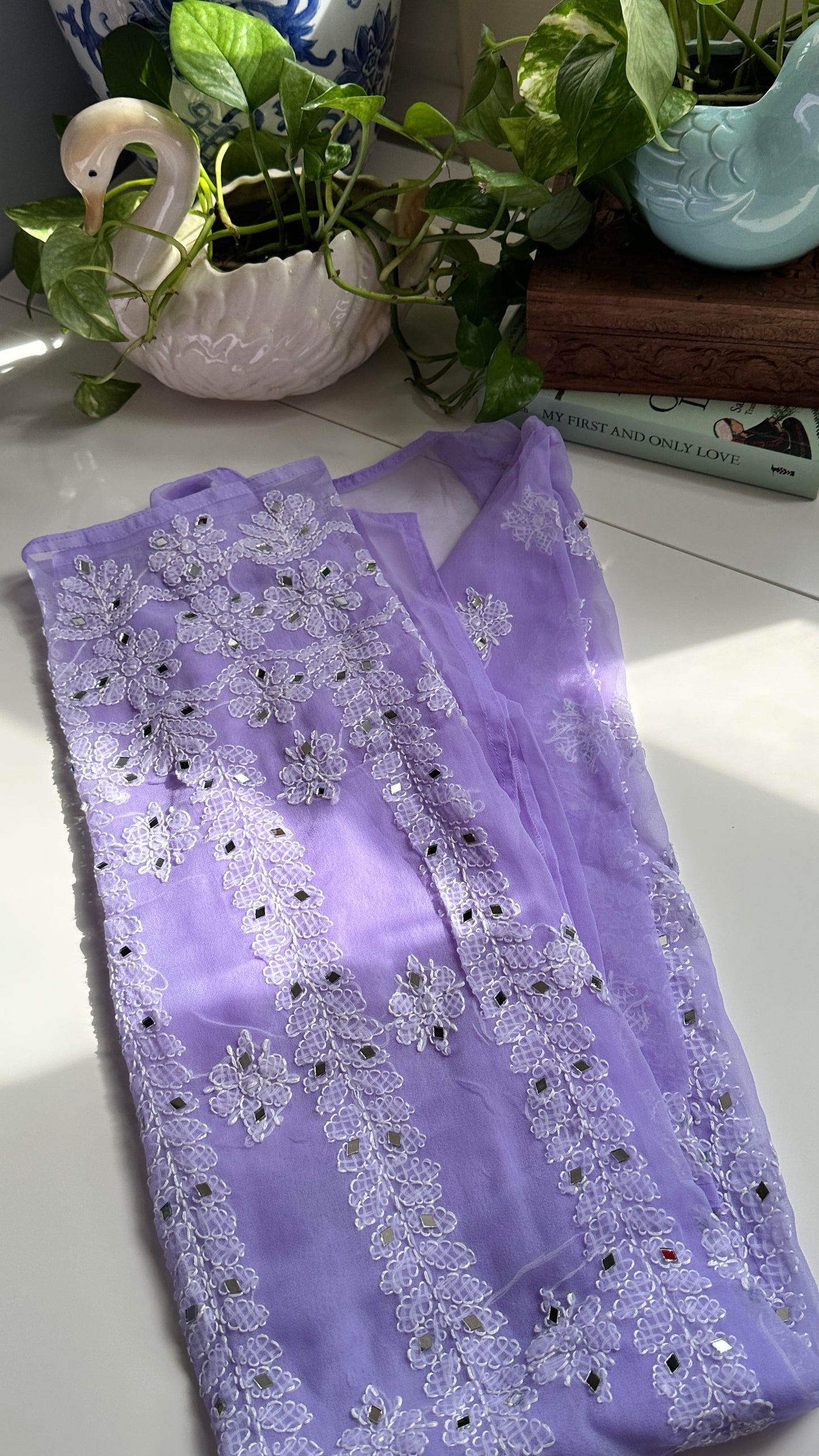 Lavender - Georgette Mirror Kurta
