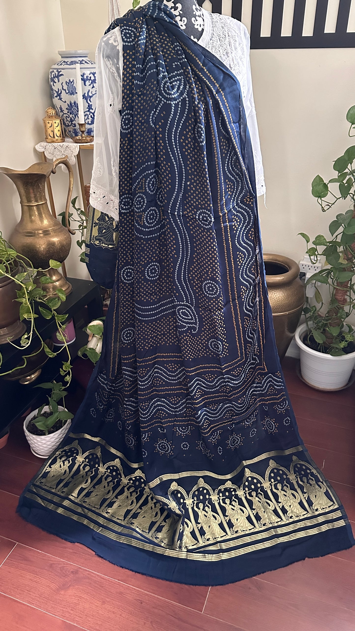 Ajrakh Modal Silk Dupatta