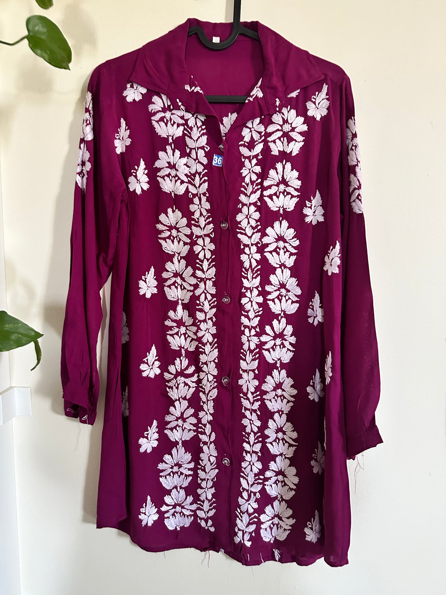 Wine - Modal Madhuri Short Shirt