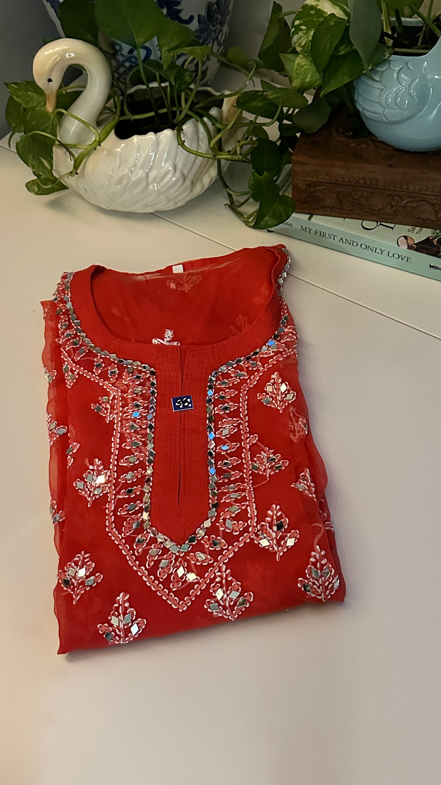 Coral - Georgette Mirror Kurta