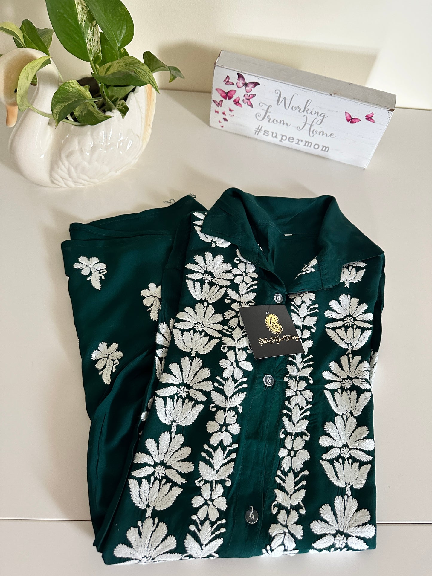 Dark Green - Modal Madhuri Short Shirt