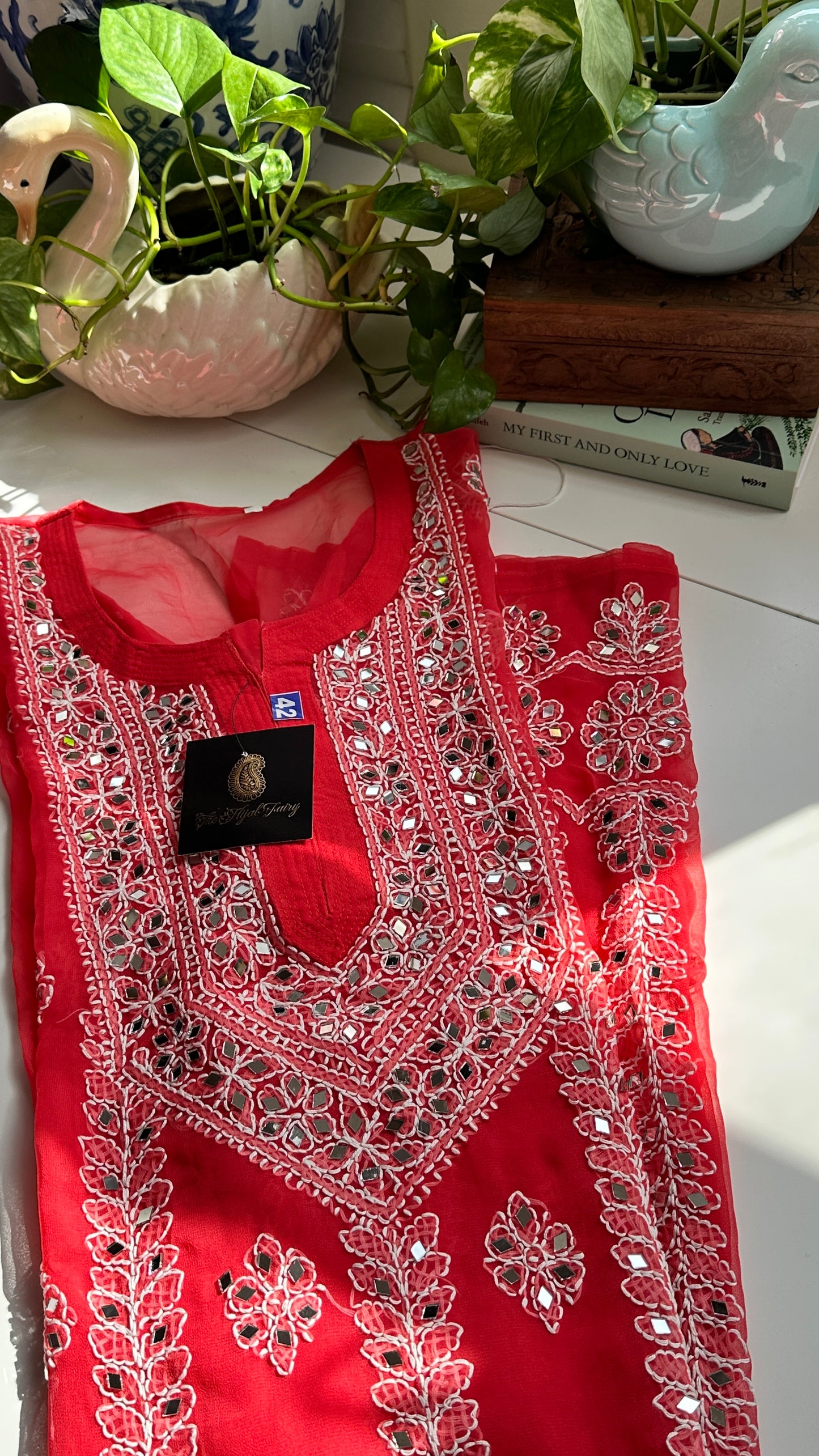 Coral - Georgette Mirror Kurta