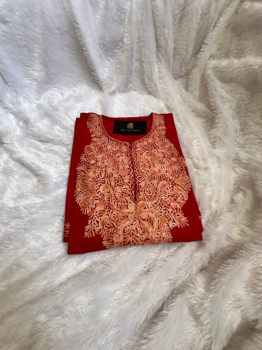 Pashmina Pheran - Red 2