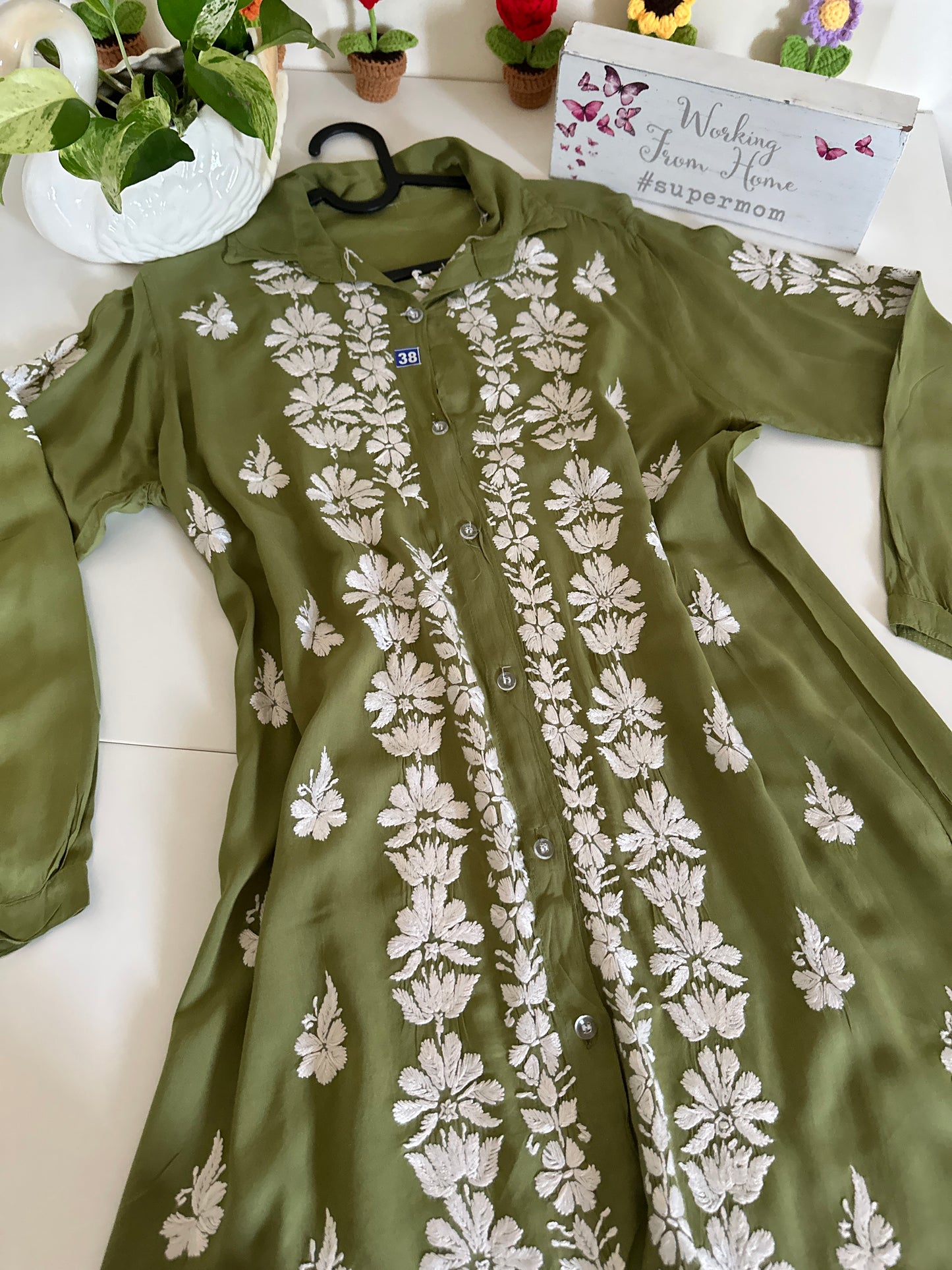 Olive Green - Modal Madhuri Short Shirt