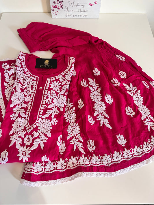 Dark Pink - Modal Gharara Set