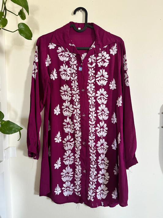 Wine - Modal Madhuri Short Shirt