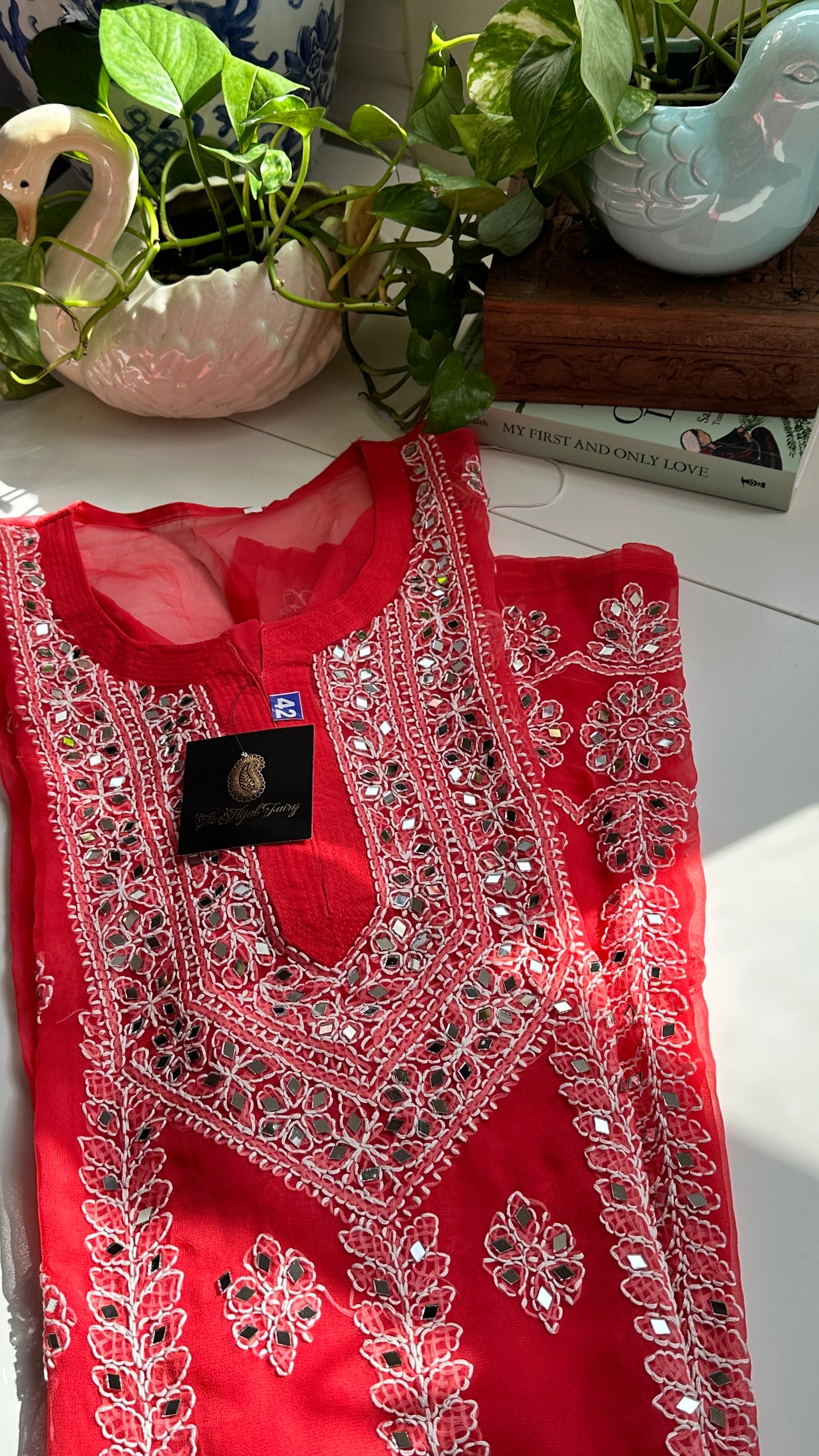 Coral - Georgette Mirror Kurta