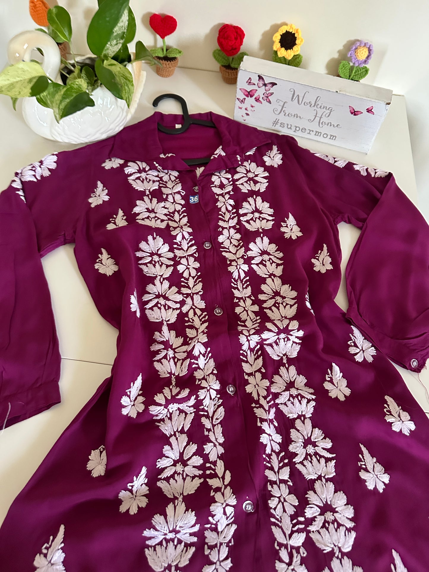 Wine - Modal Madhuri Short Shirt