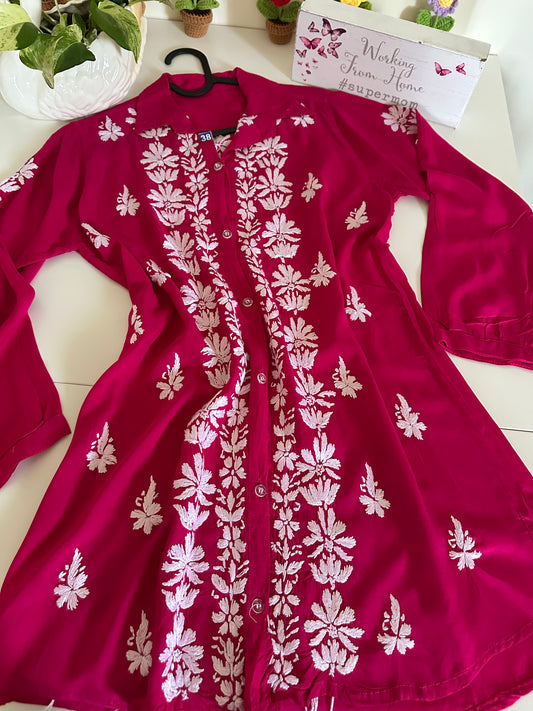 Hot Pink - Modal Madhuri Short Shirt