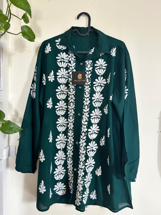 Dark Green - Modal Madhuri Short Shirt