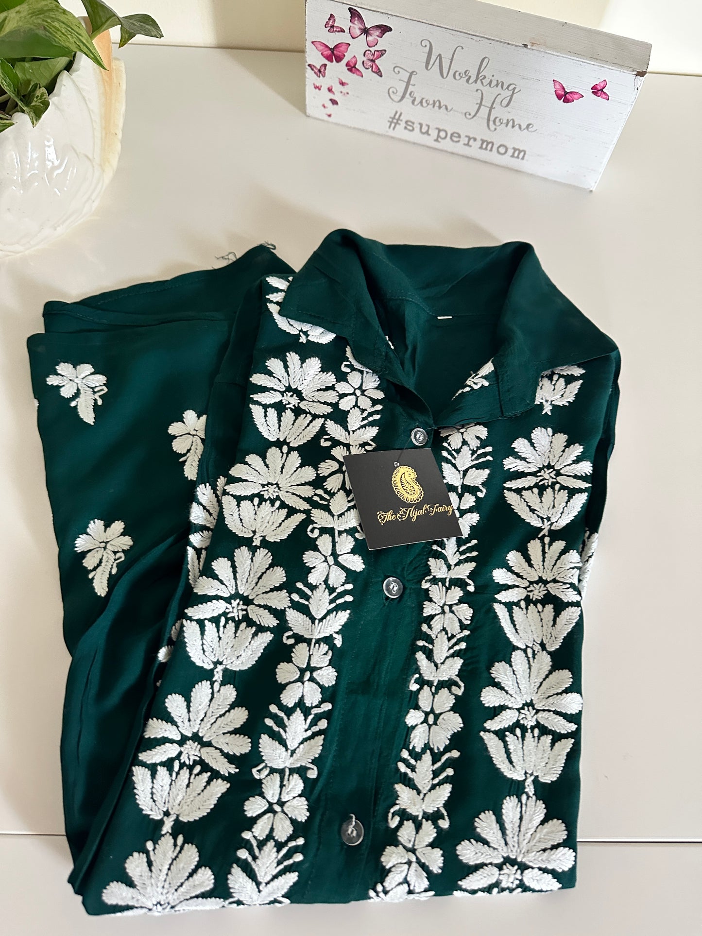 Dark Green - Modal Madhuri Short Shirt