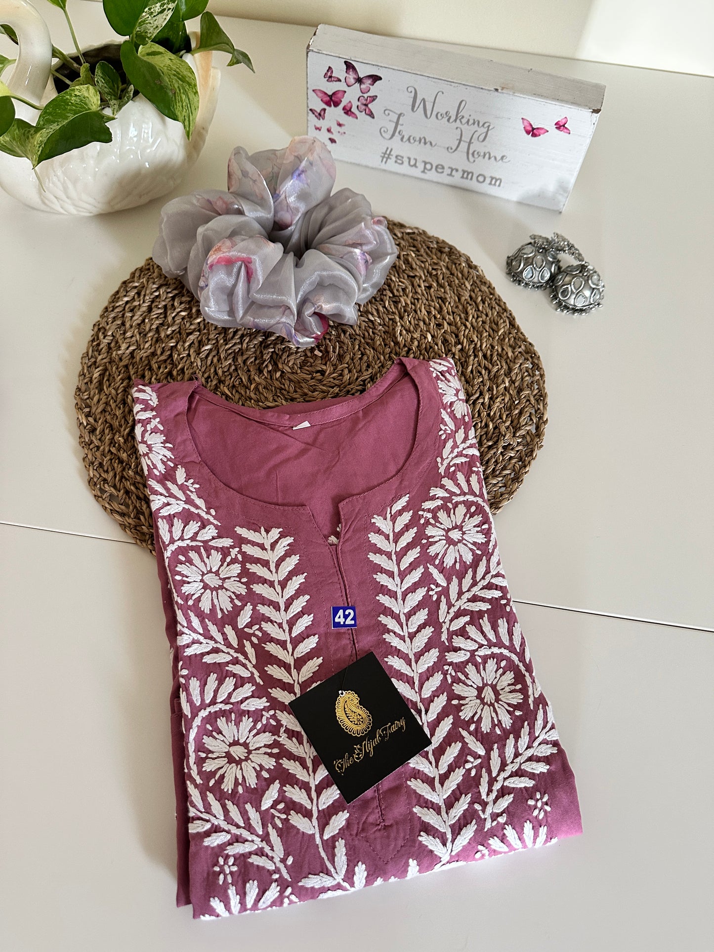 Mauve - Modal Straight Kurta