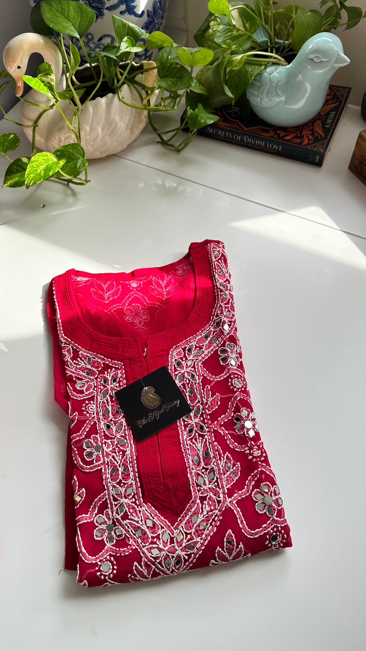 Strawberry - Georgette Mirror Kurta