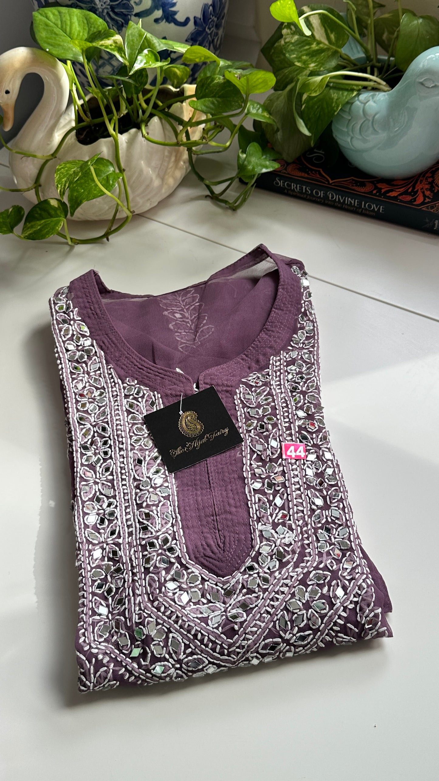 Dusty Lilac - Georgette Mirror Kurta