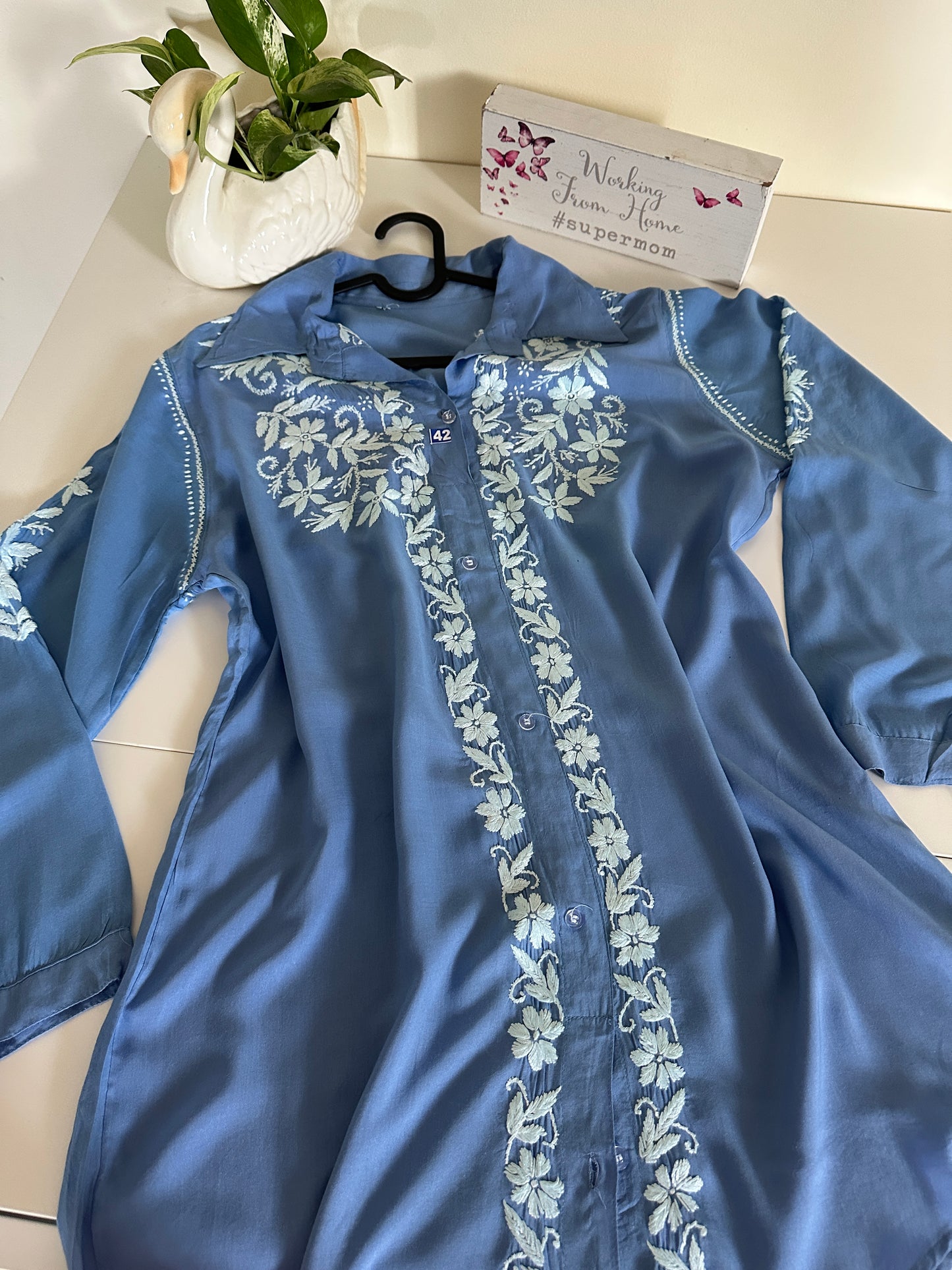 Cornflower Blue - Modal Madhuri Short Shirt