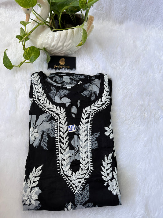 Black - Malmal short top (design B)