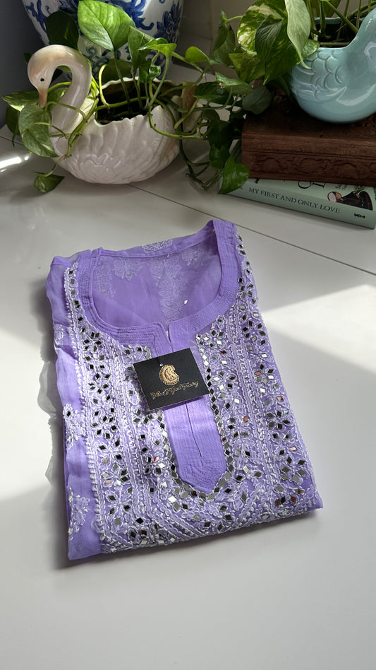Lavender - Georgette Mirror Kurta