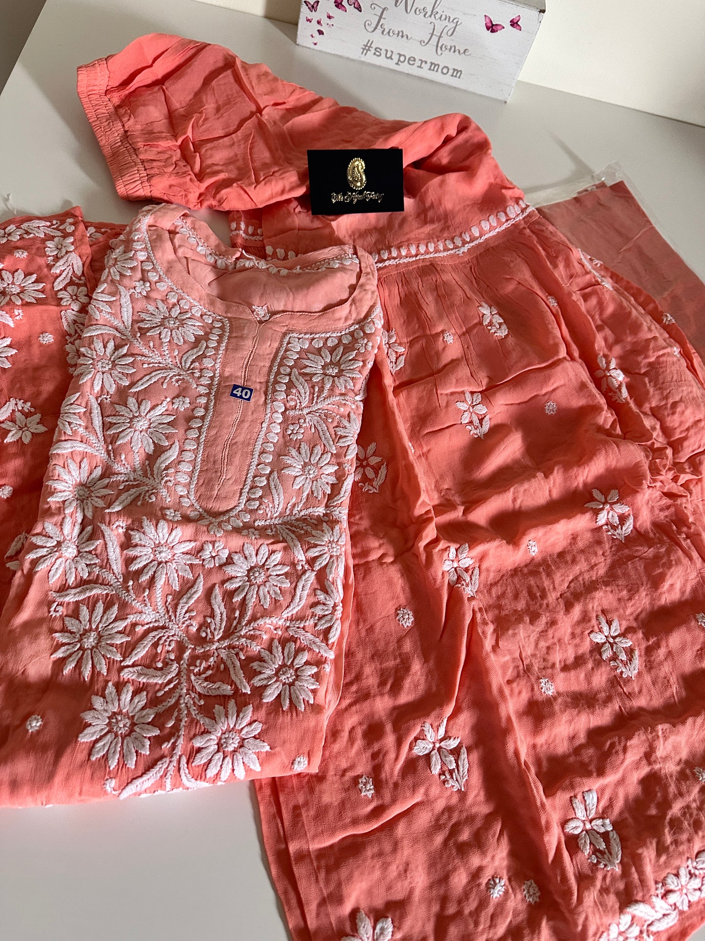 Orange - Viscose Gharara Set