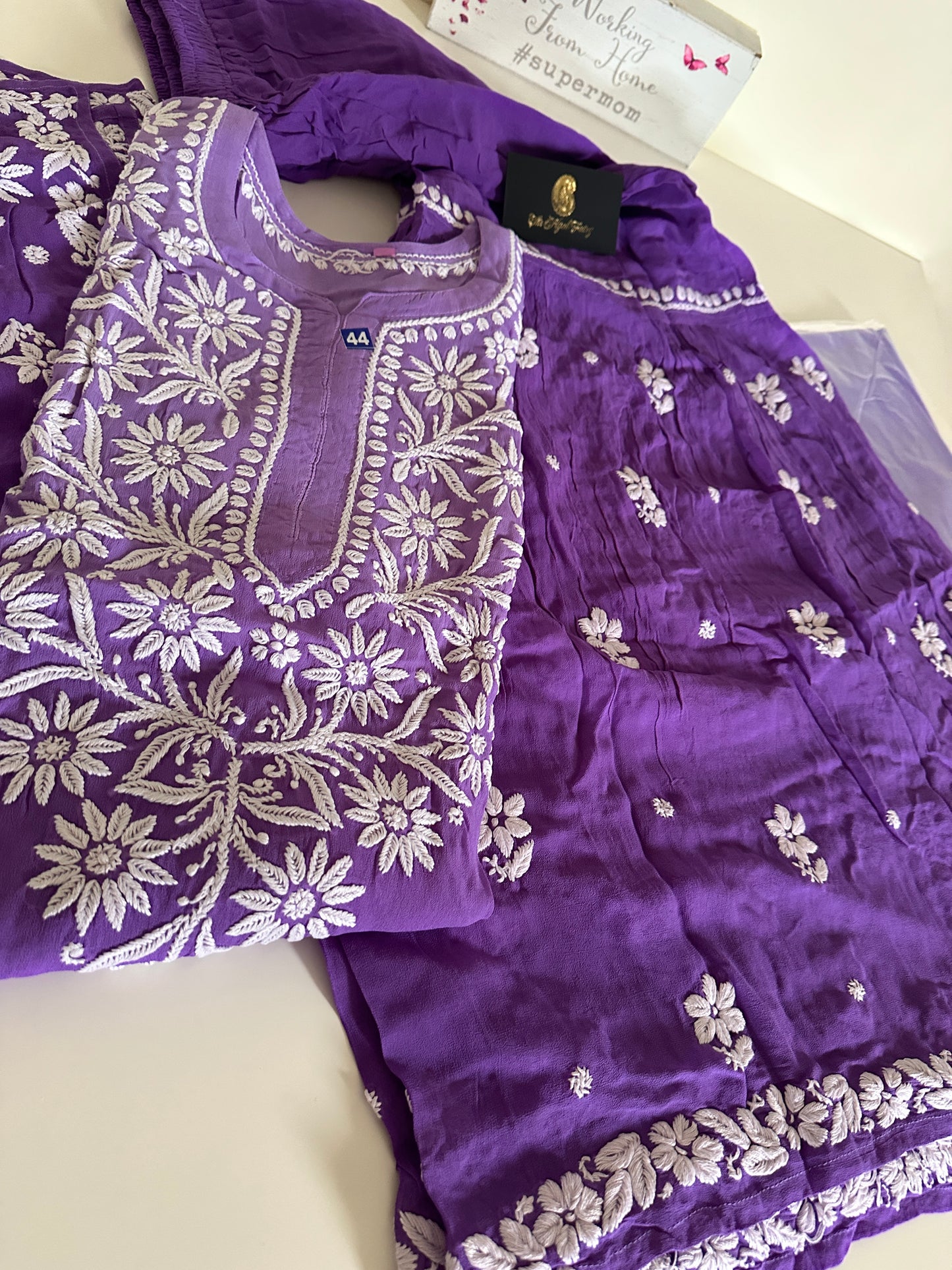 Purple - Viscose Gharara Set