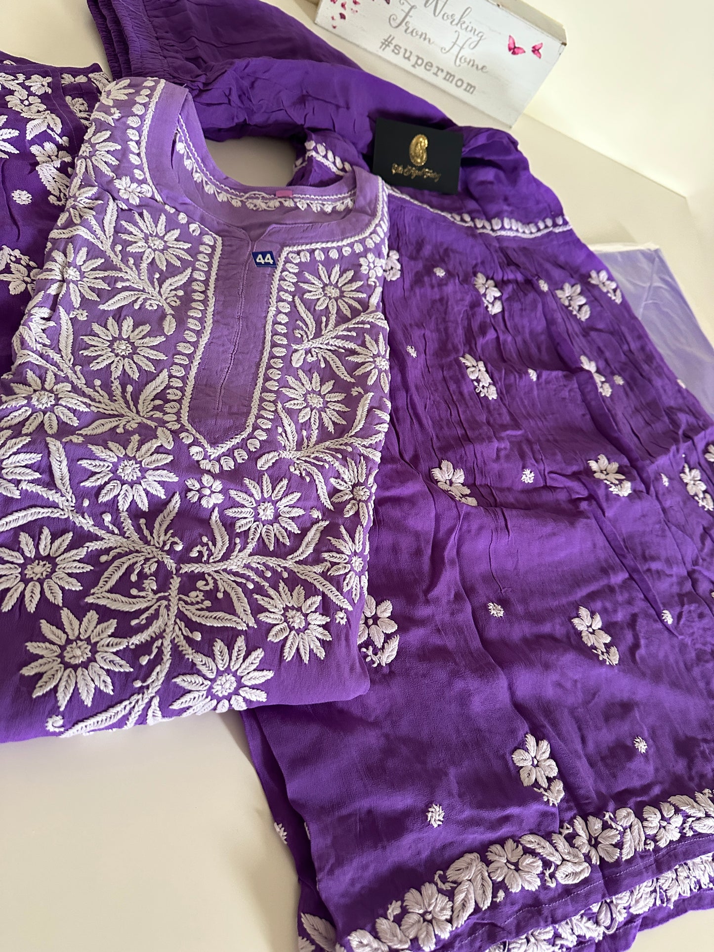 Purple - Viscose Gharara Set