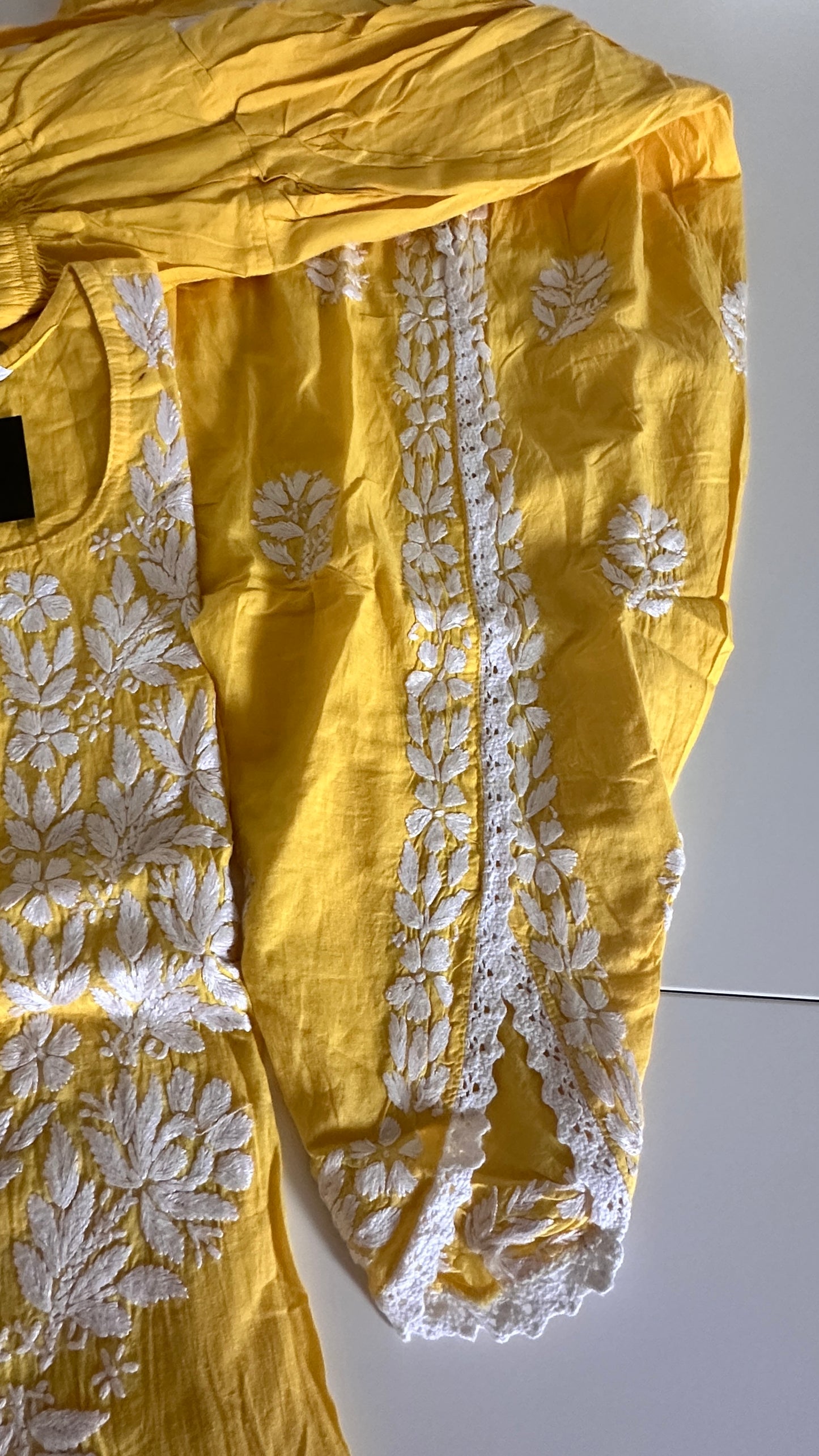 Yellow - Cotton Dhoti Co-ord Set