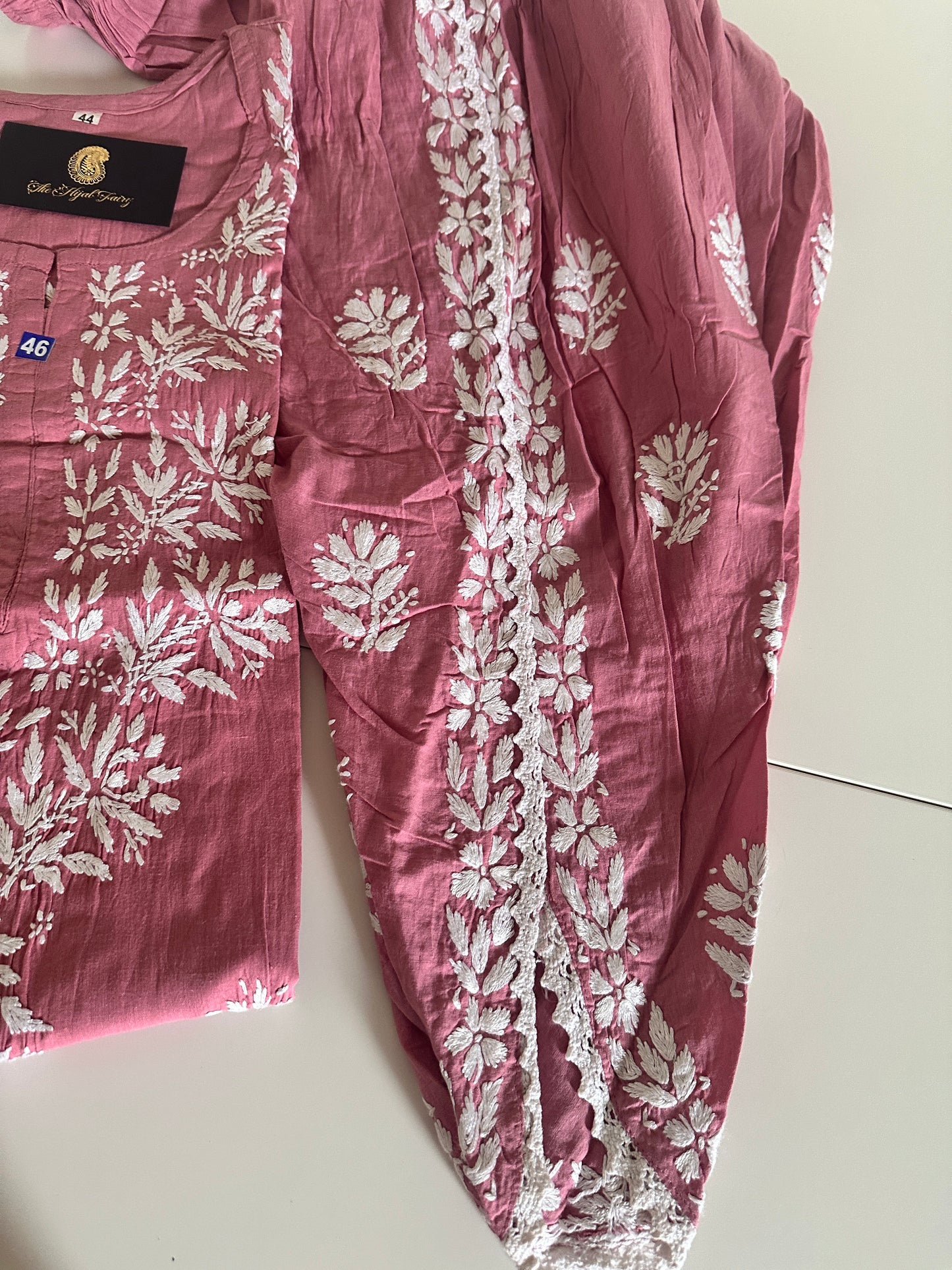 Tea Pink - Cotton Dhoti Co-ord Set
