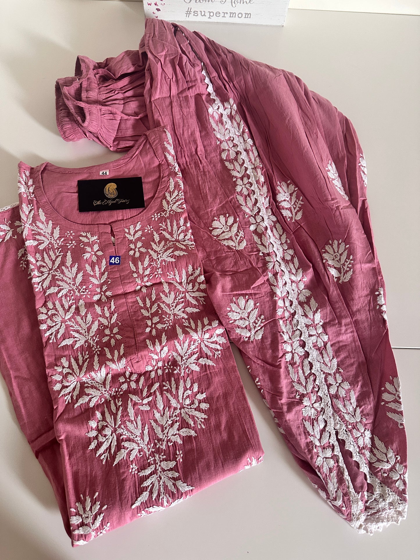 Tea Pink - Cotton Dhoti Co-ord Set