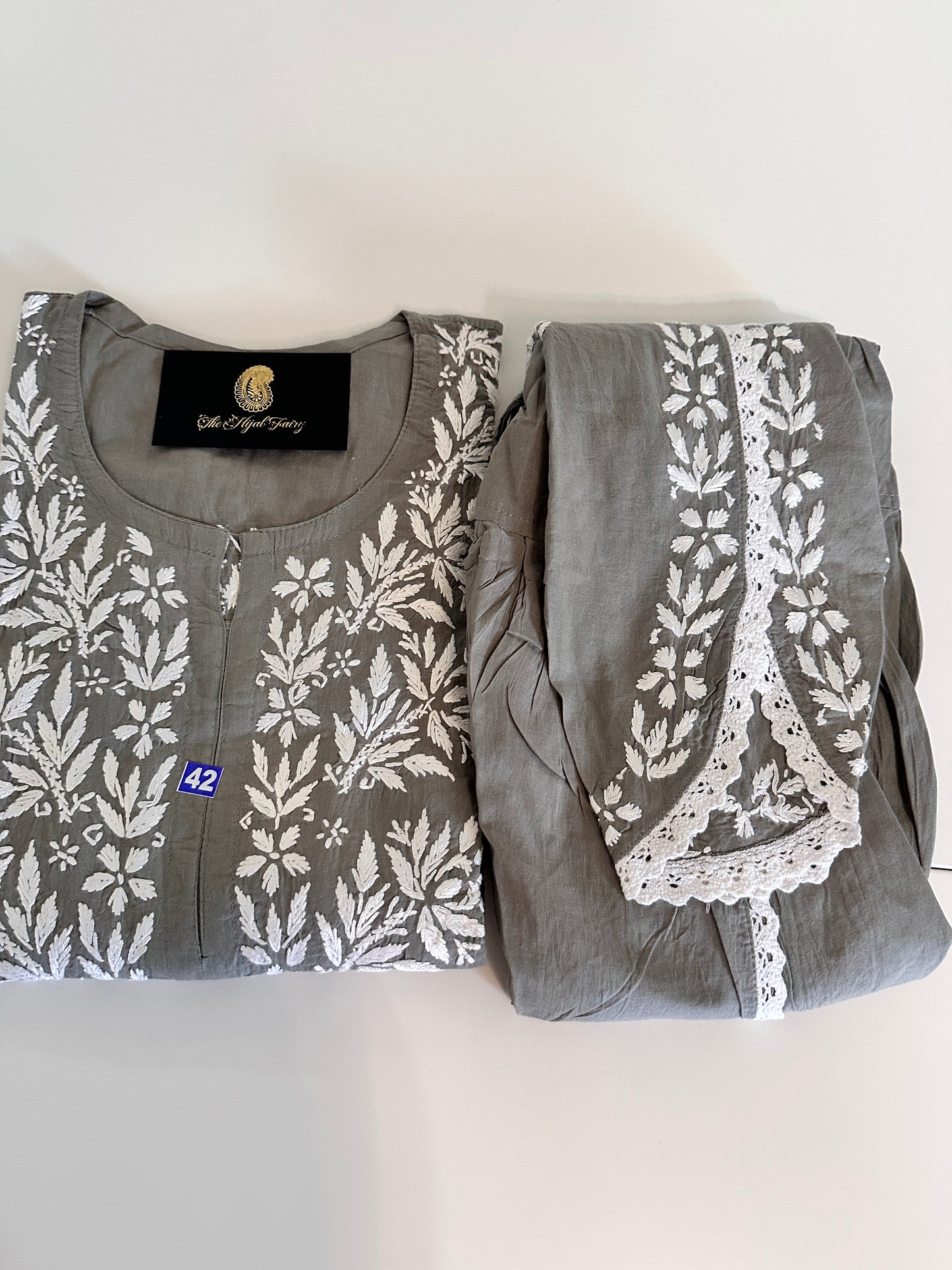 Gray - Cotton Dhoti Co-ord Set